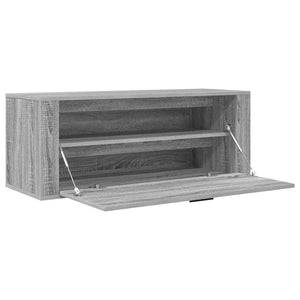 Παπουτσοθήκη Επιτοίχια Sonoma Γκρι 100x35x38 εκ. Επεξ. Ξύλο - Pakobazaar