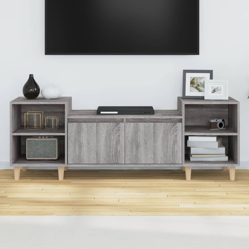 Έπιπλο Τηλεόρασης Γκρι Sonoma 160x35x55 εκ. από Επεξεργ. Ξύλο - Pakobazaar