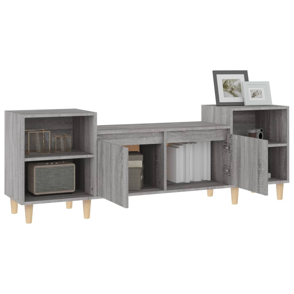 Έπιπλο Τηλεόρασης Γκρι Sonoma 160x35x55 εκ. από Επεξεργ. Ξύλο - Pakobazaar