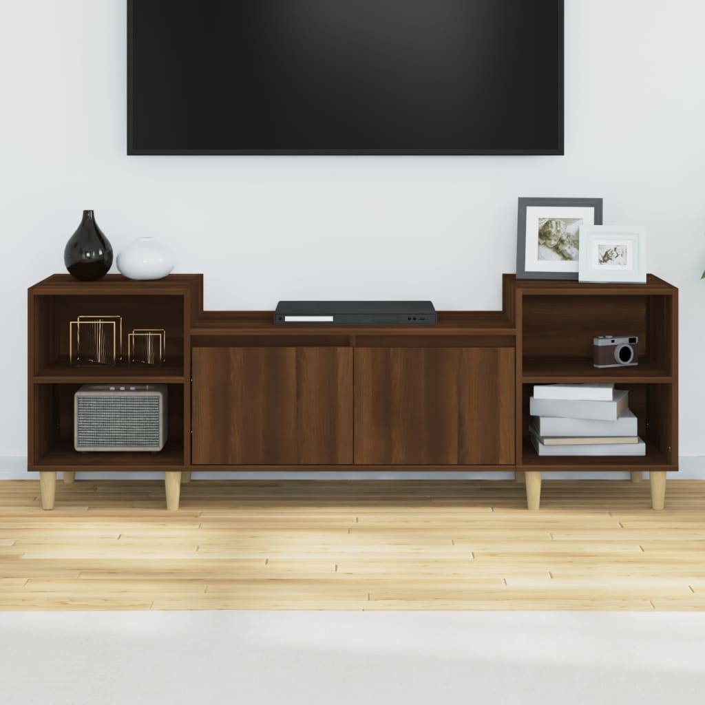 Έπιπλο Τηλεόρασης Καφέ Δρυς 160x35x55 εκ. Επεξεργασμένο Ξύλο - Pakobazaar