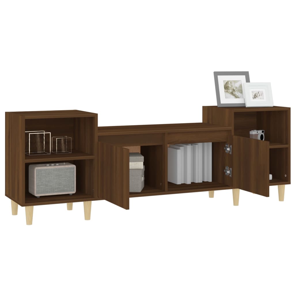 Έπιπλο Τηλεόρασης Καφέ Δρυς 160x35x55 εκ. Επεξεργασμένο Ξύλο - Pakobazaar