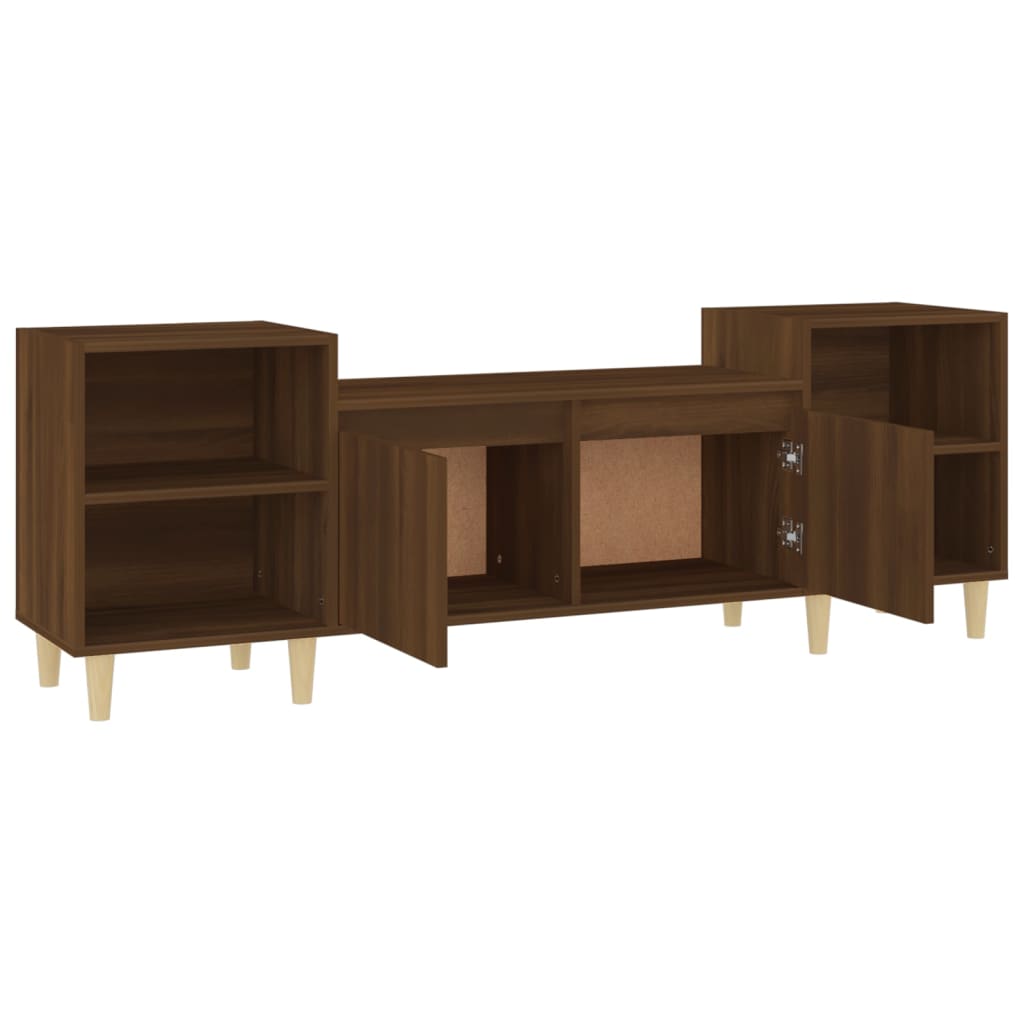 Έπιπλο Τηλεόρασης Καφέ Δρυς 160x35x55 εκ. Επεξεργασμένο Ξύλο - Pakobazaar