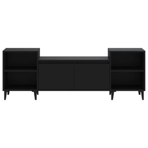 Έπιπλο Τηλεόρασης Μαύρο 160x35x55 εκ. από Επεξεργασμένο Ξύλο
