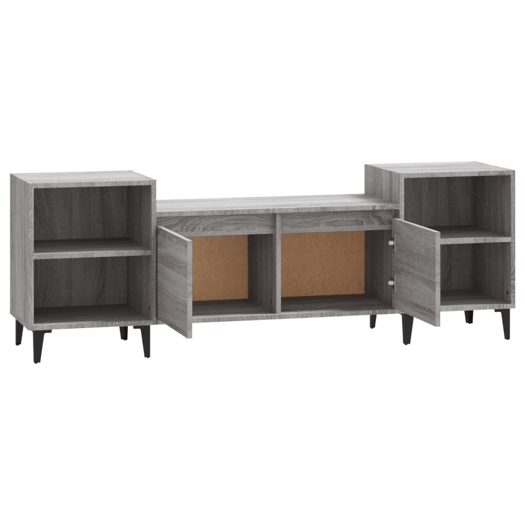 Έπιπλο Τηλεόρασης Γκρι Sonoma 160x35x55 εκ. από Επεξεργ. Ξύλο