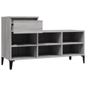 Παπουτσοθήκη Γκρι Sonoma 102x36x60 εκ. από Επεξεργασμένο Ξύλο