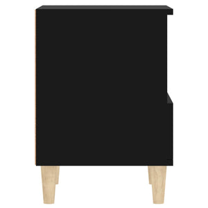 Κομοδίνα 2 τεμ. Μαύρα 40 x 35 x 50 εκ.