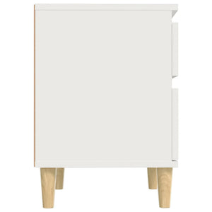 Κομοδίνα 2 τεμ. Λευκά 40 x 35 x 50 εκ.
