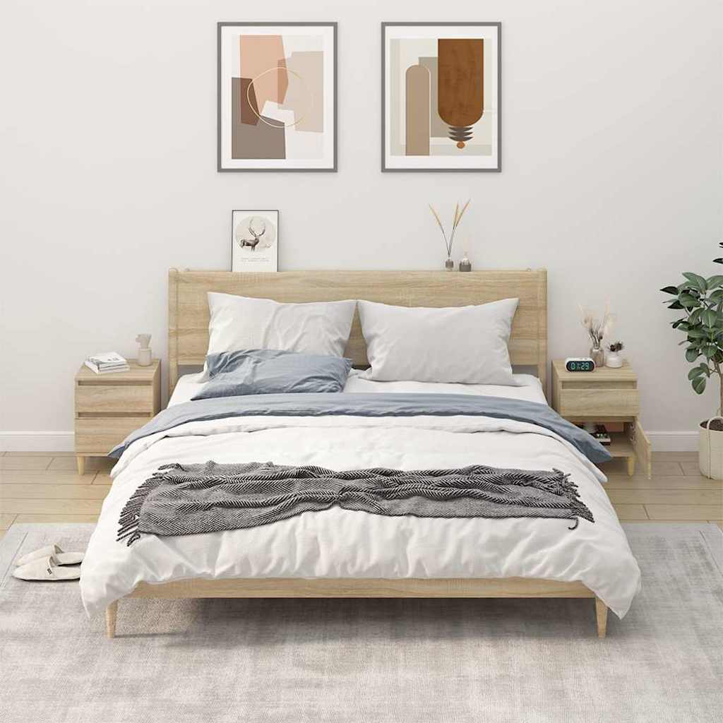 Κομοδίνα 2 τεμ. Sonoma Δρυς 40 x 35 x 50 εκ. - Pakobazaar