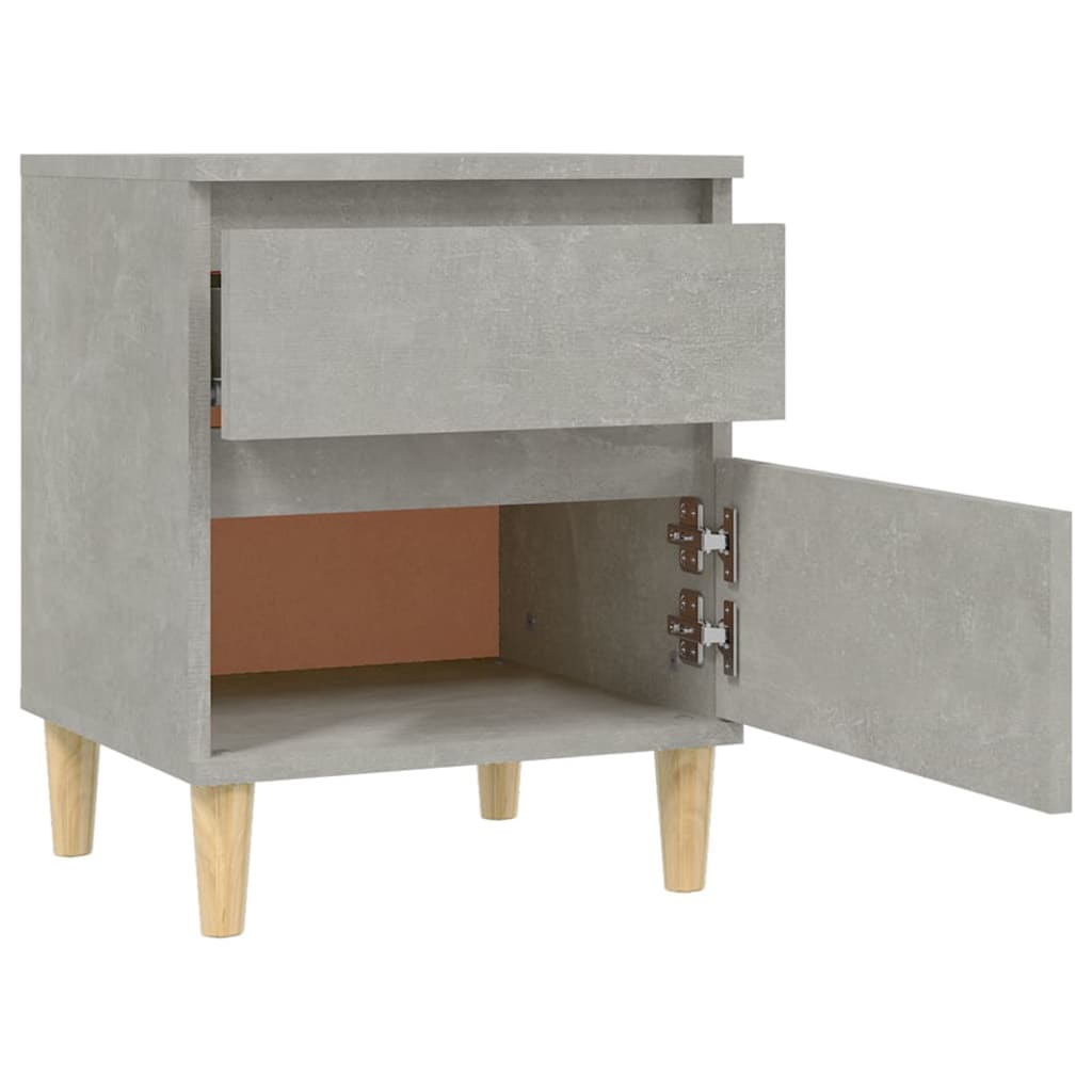Κομοδίνα 2 τεμ. Γκρι Σκυροδέματος 40 x 35 x 50εκ. - Pakobazaar