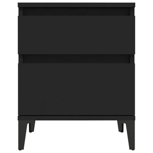 Κομοδίνα 2 τεμ. Μαύρα 40 x 35 x 50 εκ.