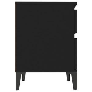 Κομοδίνα 2 τεμ. Μαύρα 40 x 35 x 50 εκ.