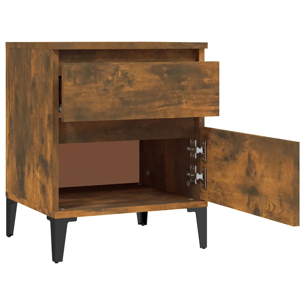 Κομοδίνο Καπνιστή Δρυς 40x35x50 εκ. - Pakobazaar