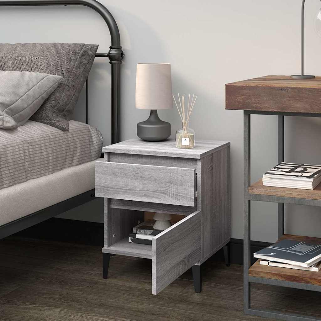 Κομοδίνο Γκρι Sonoma 40x35x50 εκ. - Pakobazaar