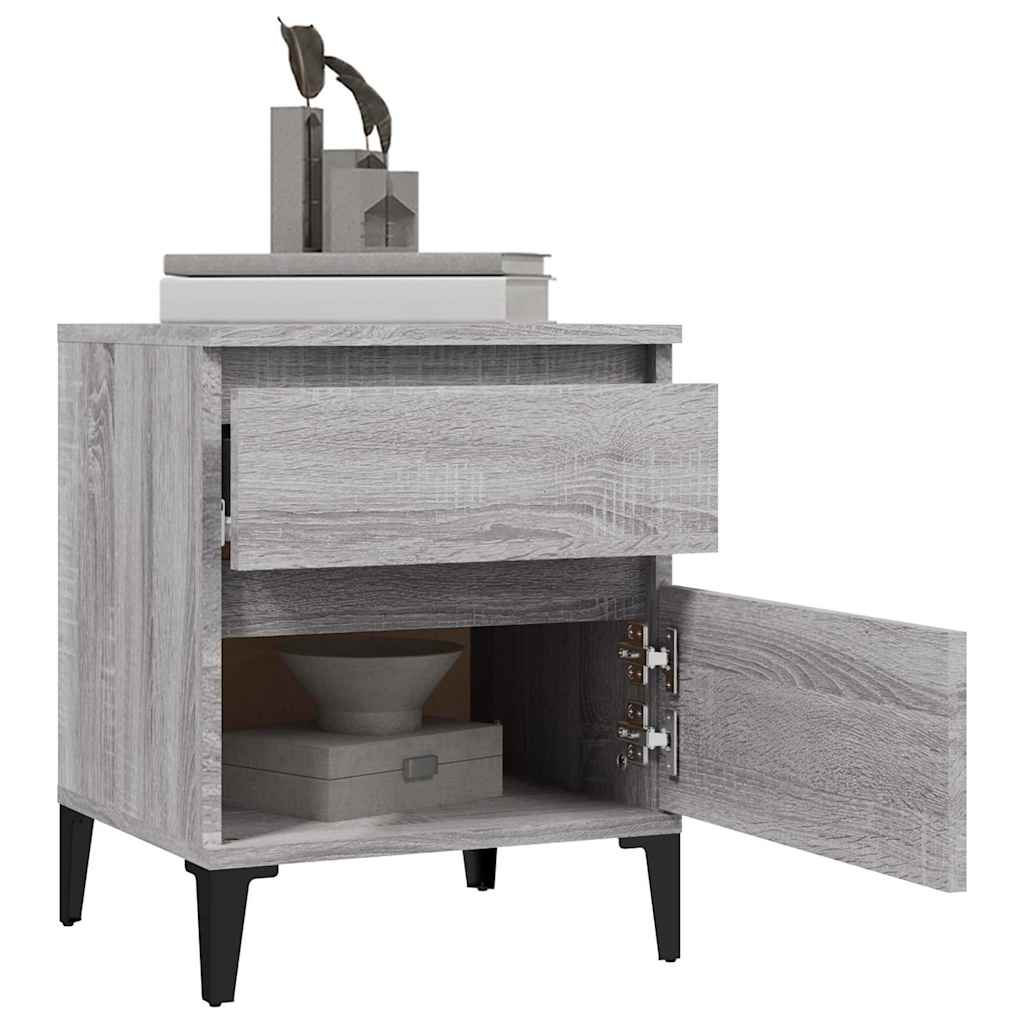 Κομοδίνο Γκρι Sonoma 40x35x50 εκ. - Pakobazaar