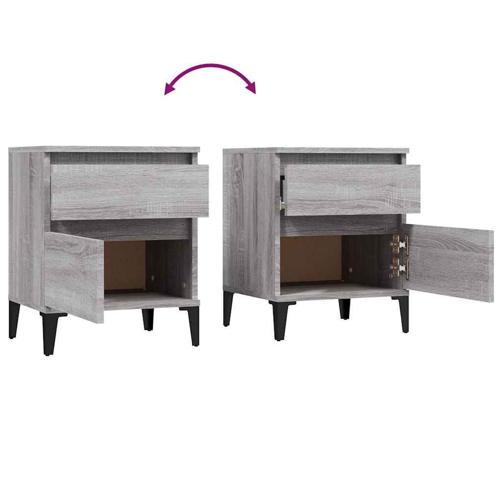 Κομοδίνο Γκρι Sonoma 40x35x50 εκ. - Pakobazaar
