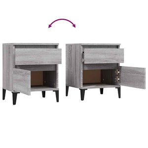 Κομοδίνο Γκρι Sonoma 40x35x50 εκ. - Pakobazaar