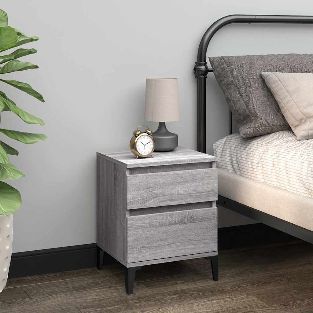 Κομοδίνο Γκρι Sonoma 40x35x50 εκ. - Pakobazaar