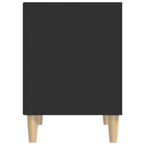 Κομοδίνα 2 τεμ. Μαύρα 40 x 35 x 50 εκ.