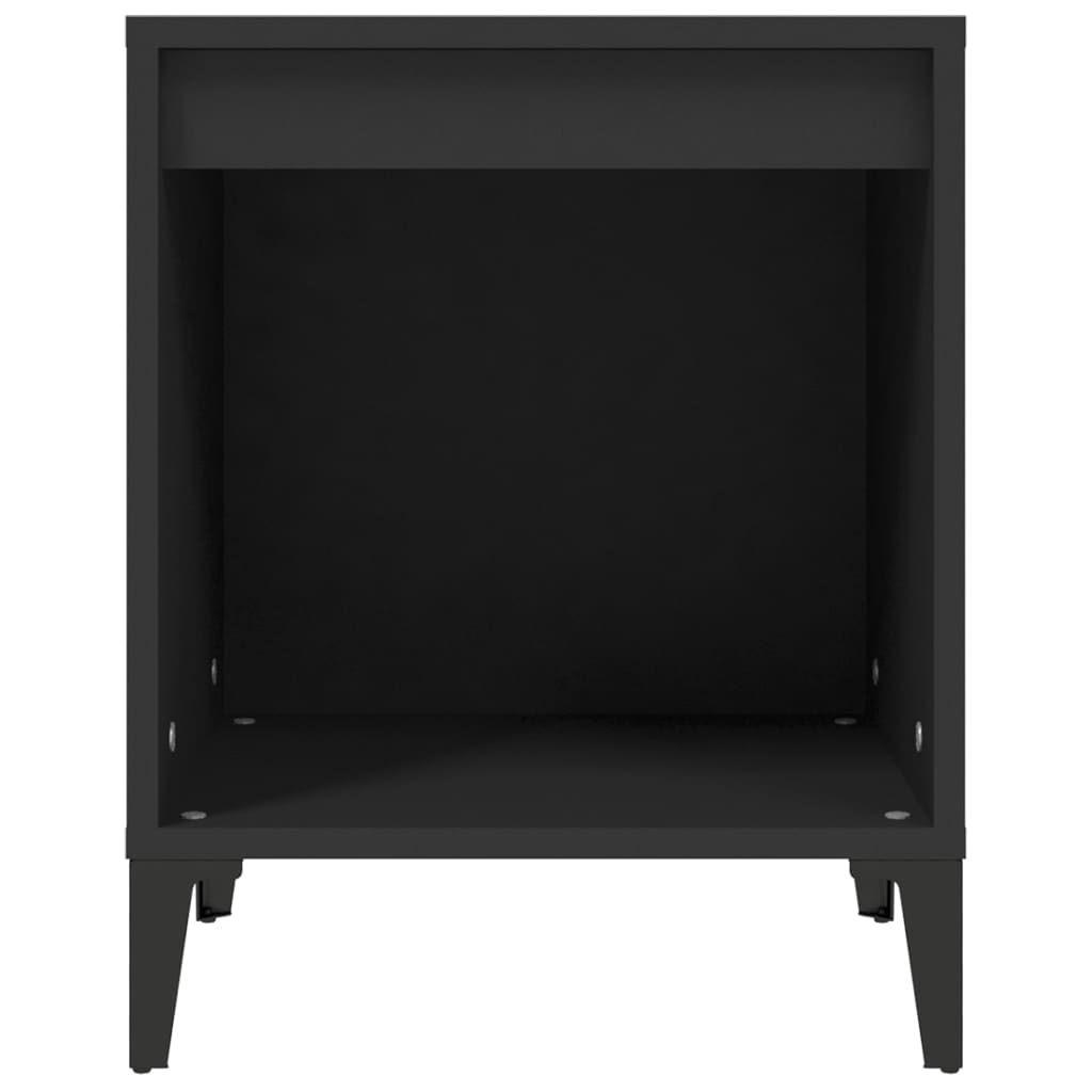 Κομοδίνα 2 τεμ. Μαύρα 40 x 35 x 50 εκ.