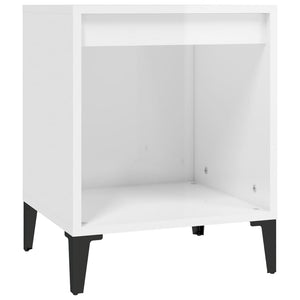 Κομοδίνα 2 τεμ. Γυαλιστερό Λευκό 40 x 35 x 50 εκ.