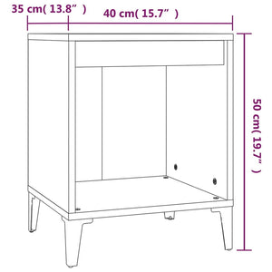 Κομοδίνα Γκρι Σκυροδέματος 40x35x50 εκ.