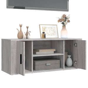 Έπιπλο Τηλεόρασης Γκρι Sonoma 100x35x40 εκ. από Επεξεργ. Ξύλο - Pakobazaar