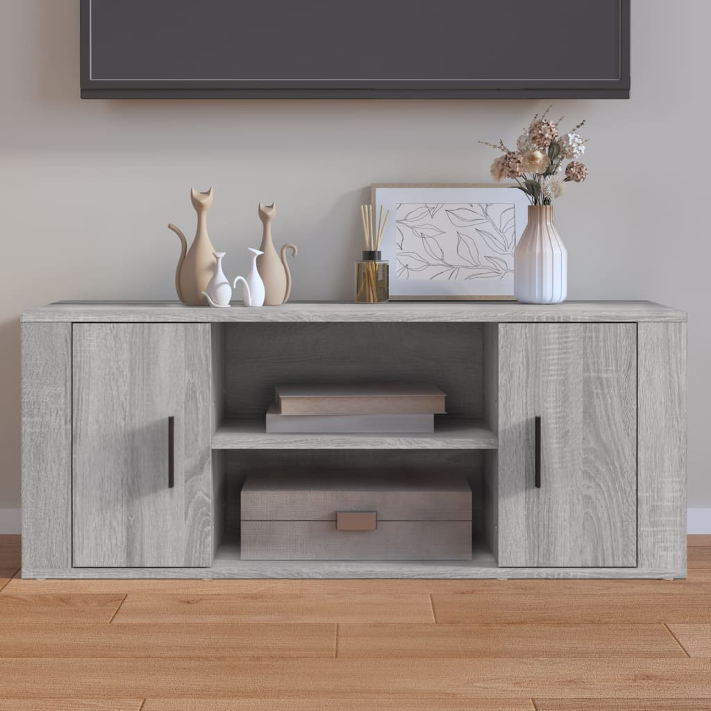 Έπιπλο Τηλεόρασης Γκρι Sonoma 100x35x40 εκ. από Επεξεργ. Ξύλο - Pakobazaar