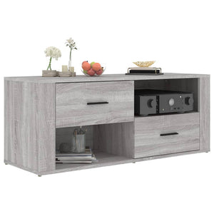 Έπιπλο Τηλεόρασης Γκρι Sonoma 100x35x40 εκ. από Επεξεργ. Ξύλο
