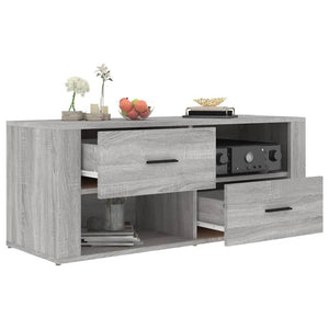 Έπιπλο Τηλεόρασης Γκρι Sonoma 100x35x40 εκ. από Επεξεργ. Ξύλο