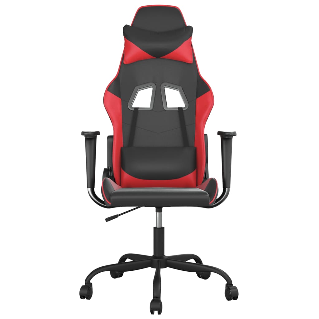 Καρέκλα Gaming Μασάζ Μαύρο/Κόκκινο από Συνθετικό Δέρμα