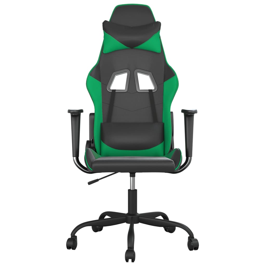Καρέκλα Gaming Μαύρο/πράσινο από Συνθετικό Δέρμα