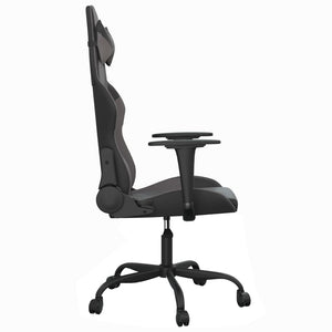 Καρέκλα Gaming Μαύρο/Γκρι από Συνθετικό Δέρμα
