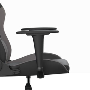 Καρέκλα Gaming Μαύρο/Γκρι από Συνθετικό Δέρμα