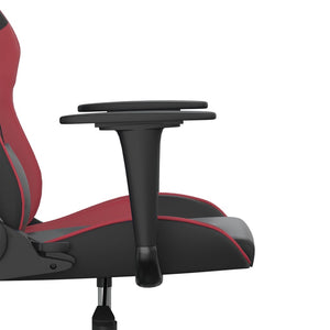 Καρέκλα Gaming Μαύρο/Μπορντό από Συνθετικό Δέρμα