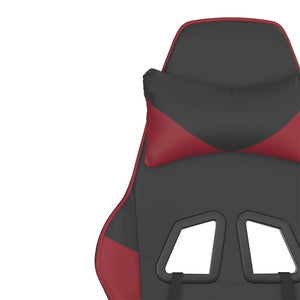 Καρέκλα Gaming Μαύρο/Μπορντό από Συνθετικό Δέρμα