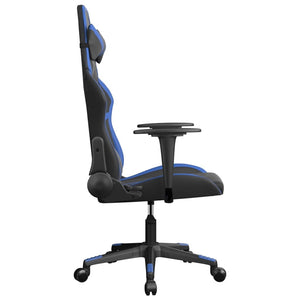 Καρέκλα Gaming Μαύρο/Μπλε από Συνθετικό Δέρμα