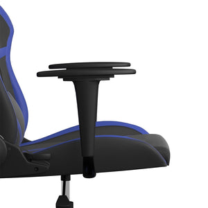 Καρέκλα Gaming Μαύρο/Μπλε από Συνθετικό Δέρμα