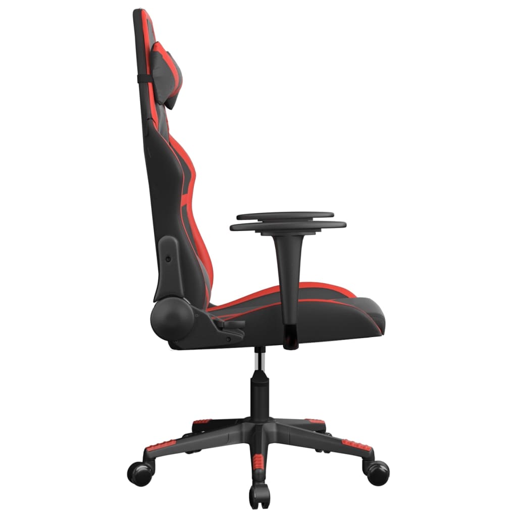 Καρέκλα Gaming Μασάζ Μαύρο/Κόκκινο από Συνθετικό Δέρμα