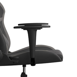 Καρέκλα Gaming Μαύρο/Γκρι από Συνθετικό Δέρμα