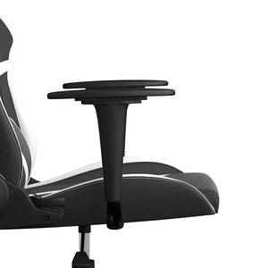 Καρέκλα Gaming Μαύρο/Λευκό από Συνθετικό Δέρμα
