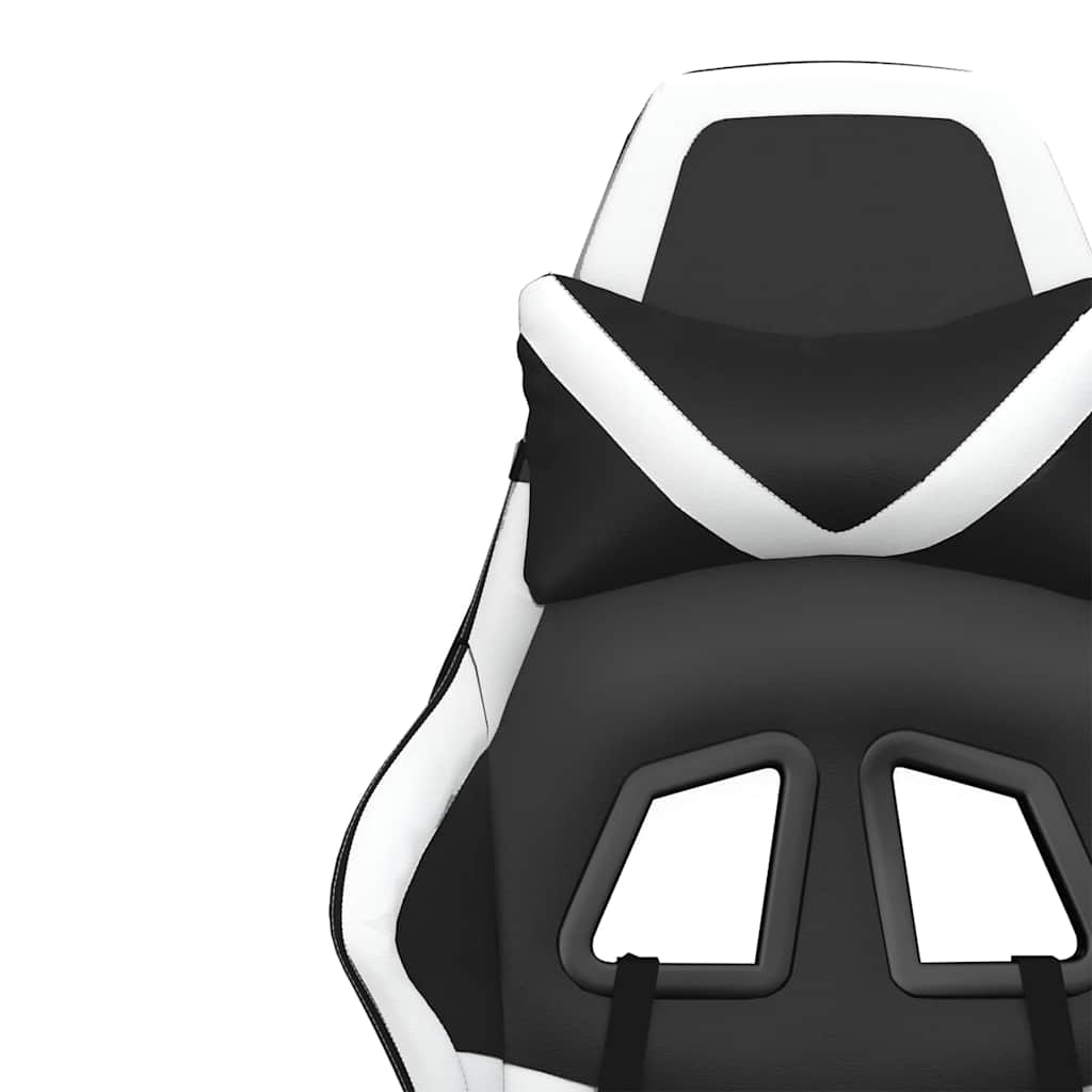 Καρέκλα Gaming Μαύρο/Λευκό από Συνθετικό Δέρμα