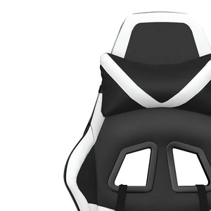 Καρέκλα Gaming Μαύρο/Λευκό από Συνθετικό Δέρμα
