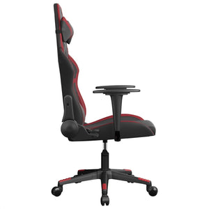 Καρέκλα Gaming Μαύρο/Μπορντό από Συνθετικό Δέρμα