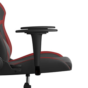 Καρέκλα Gaming Μαύρο/Μπορντό από Συνθετικό Δέρμα
