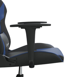 Καρέκλα Gaming Μαύρο/Μπλε από Συνθετικό Δέρμα