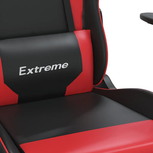 Καρέκλα Gaming Μασάζ Μαύρο/Κόκκινο από Συνθετικό Δέρμα