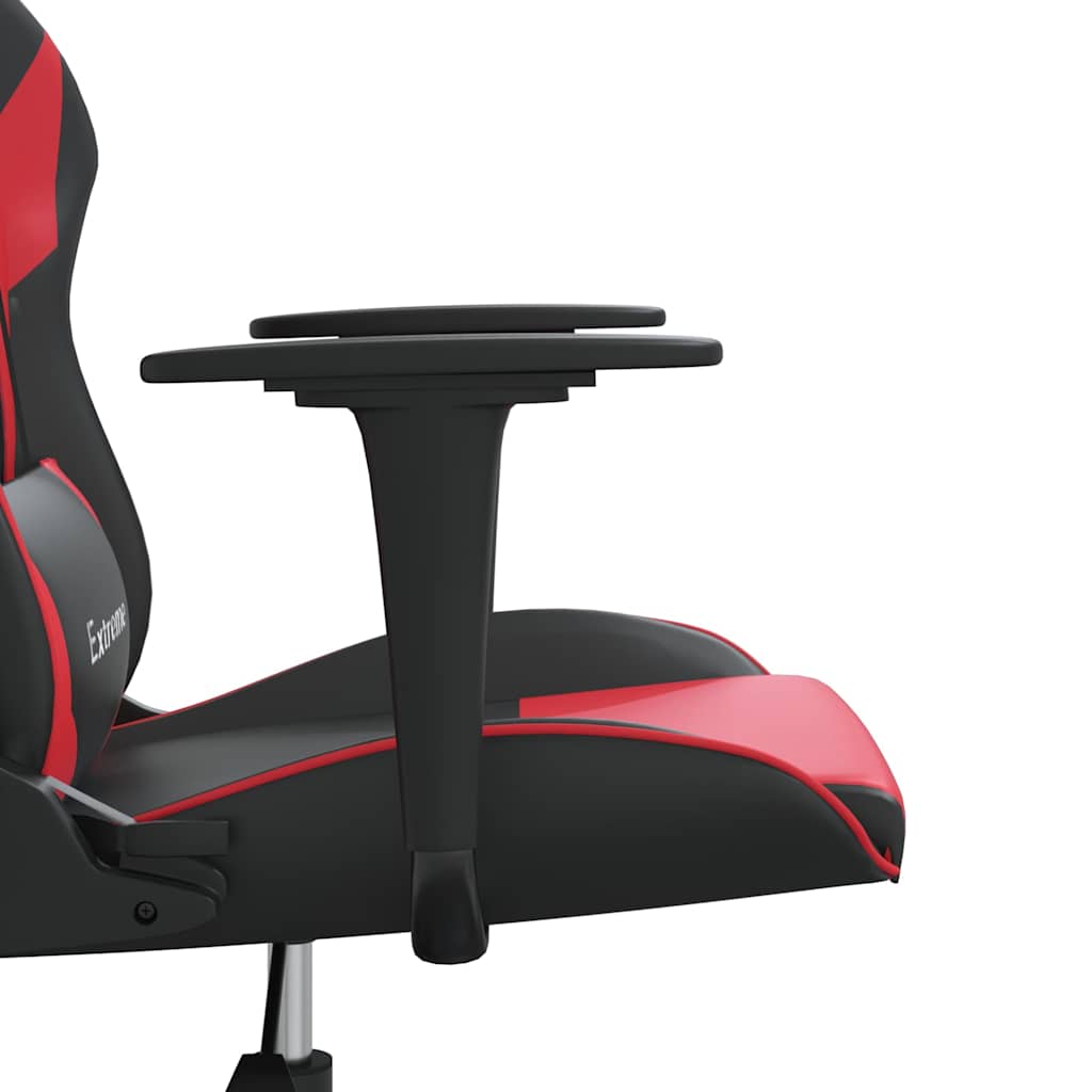 Καρέκλα Gaming Μασάζ Μαύρο/Κόκκινο από Συνθετικό Δέρμα