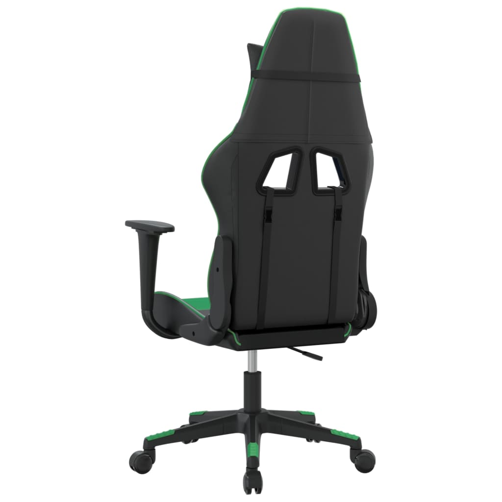 Καρέκλα Gaming Μαύρο/πράσινο από Συνθετικό Δέρμα