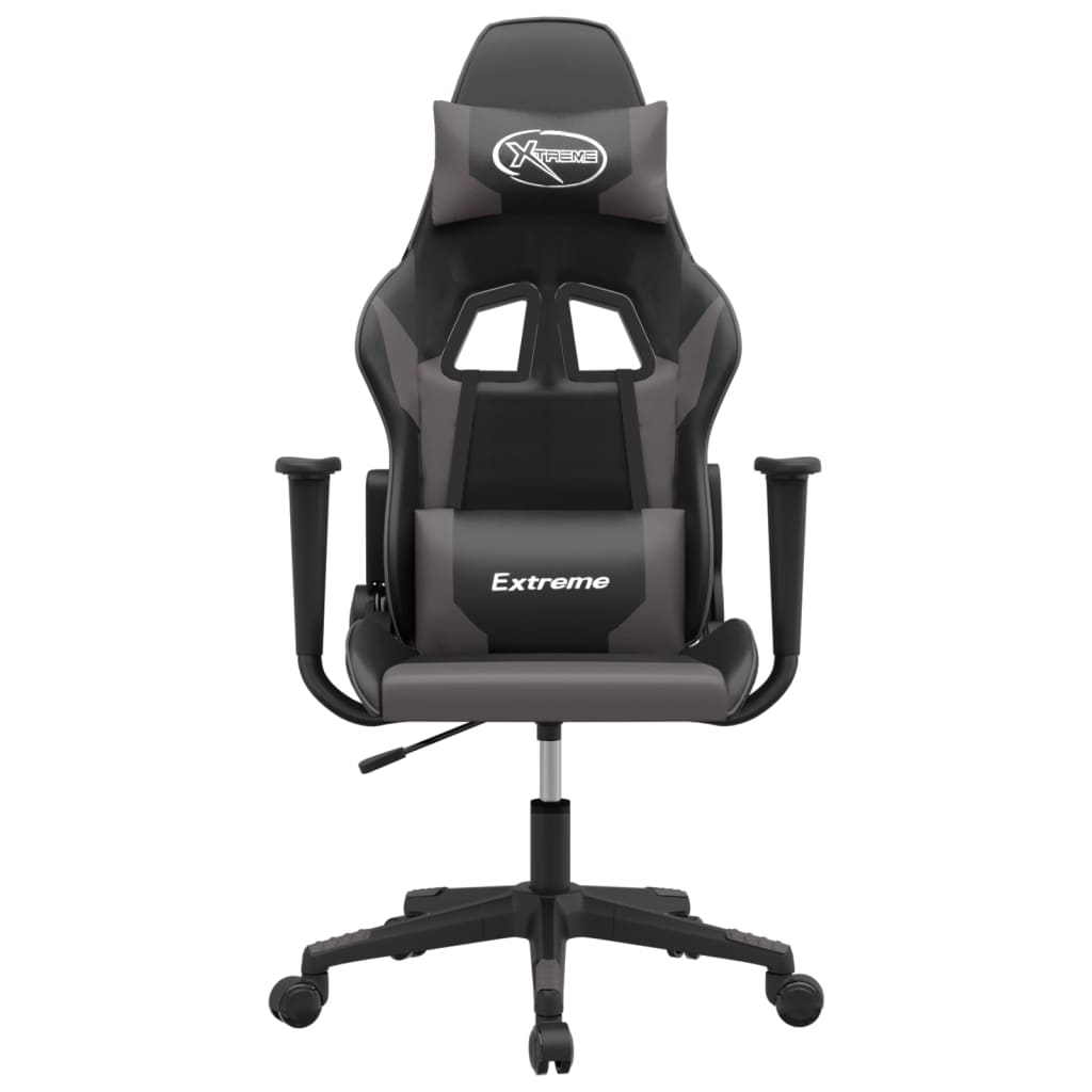 Καρέκλα Gaming Μαύρο/Γκρι από Συνθετικό Δέρμα - Pakobazaar