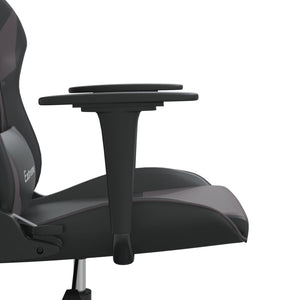 Καρέκλα Gaming Μαύρο/Γκρι από Συνθετικό Δέρμα - Pakobazaar